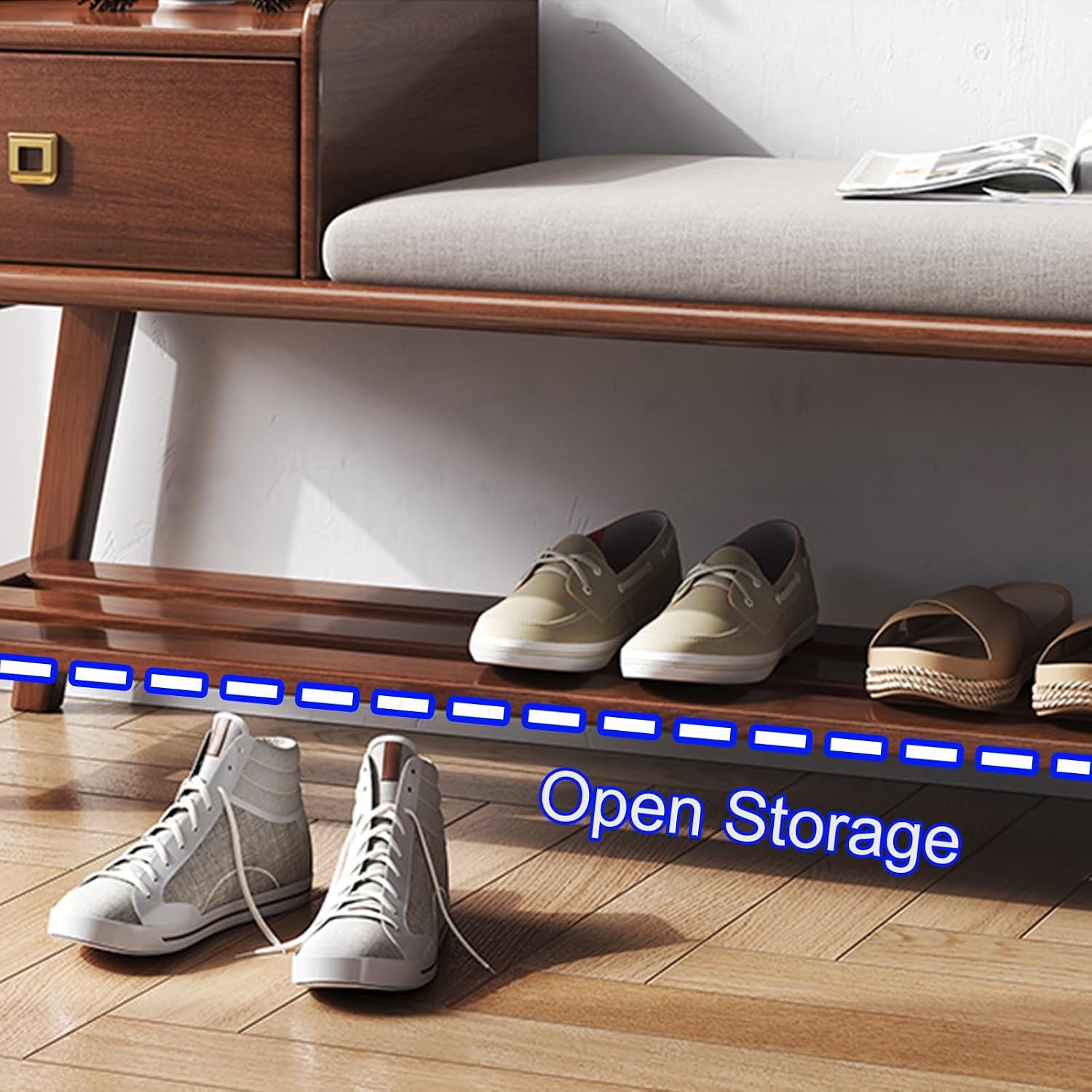玄関ベンチ シューズラック 90CM ブーツ収納 玄関収納 座面
