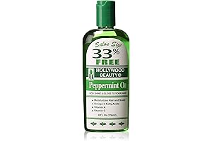 Hollywood Beauty Peppermint Hair Oil: Omega and Vitamin Enriched Scalp and Skin Treatment
