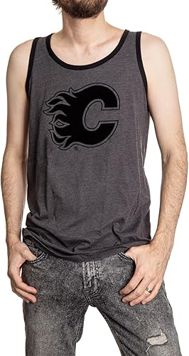 Calhoun NHL - Camiseta sin mangas con logotipo del equipo para hombre, colección Blackout