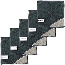 Kochblume Microfibre Cleaning Cloths 18 x 18 cm Set of 5 Anthracite Grey