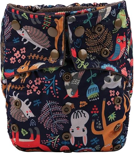 Miniatura 10 de sigzagor Aill en una noche AIO pañales de tela pañales cosido en carbón de bambú inserto reutilizable lavable