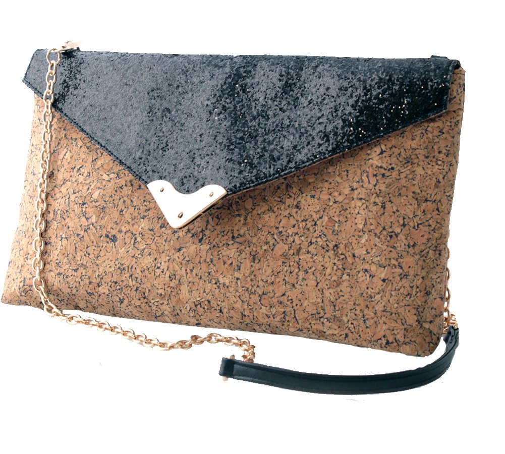 Pixie Mood Sophia Cork Clutch/Crossbody - Black