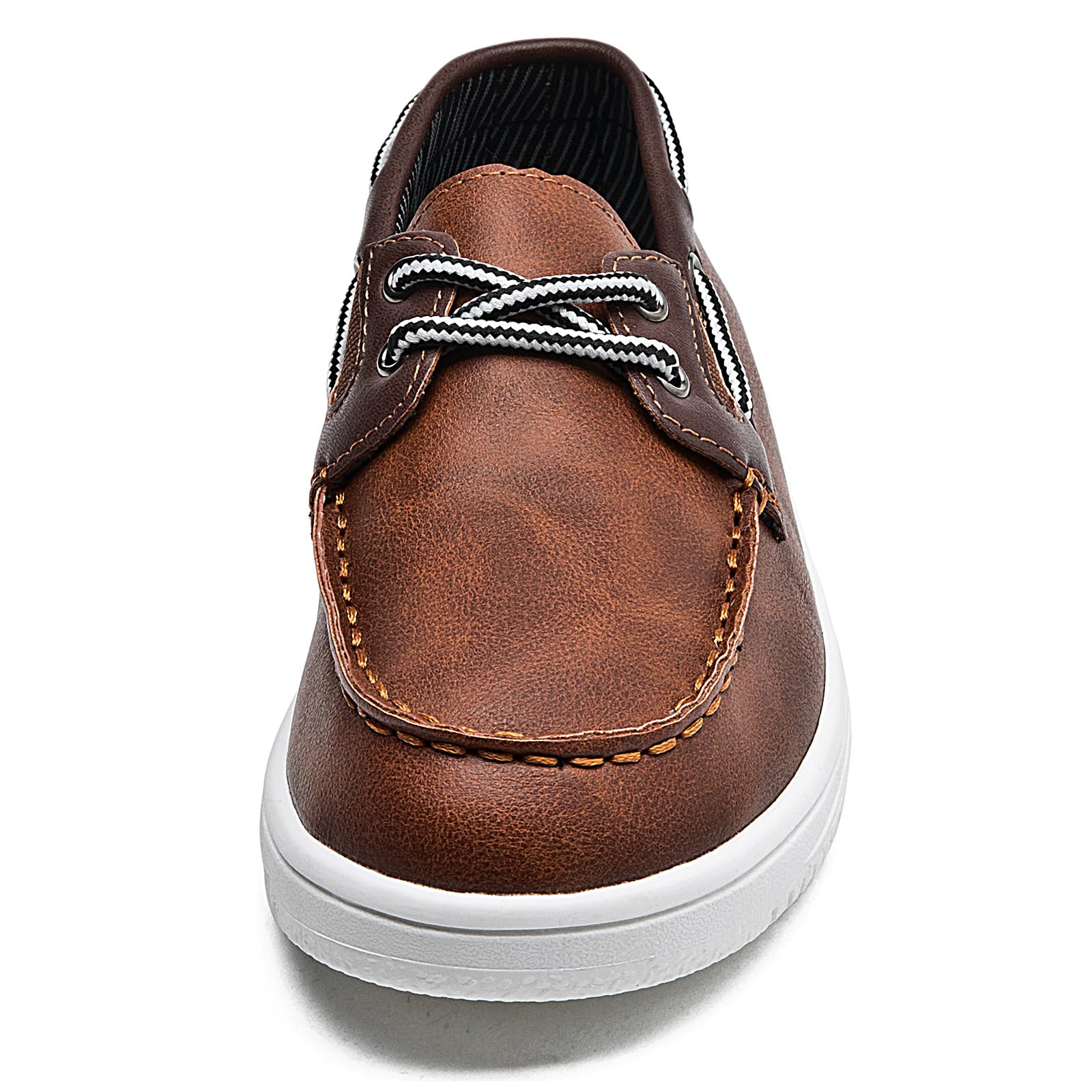 DADAWEN Classique Loafers Mocassins Garçon Chaussures Bateau à Lacets,Chaussure d'uniforme Scolaire Garçon
