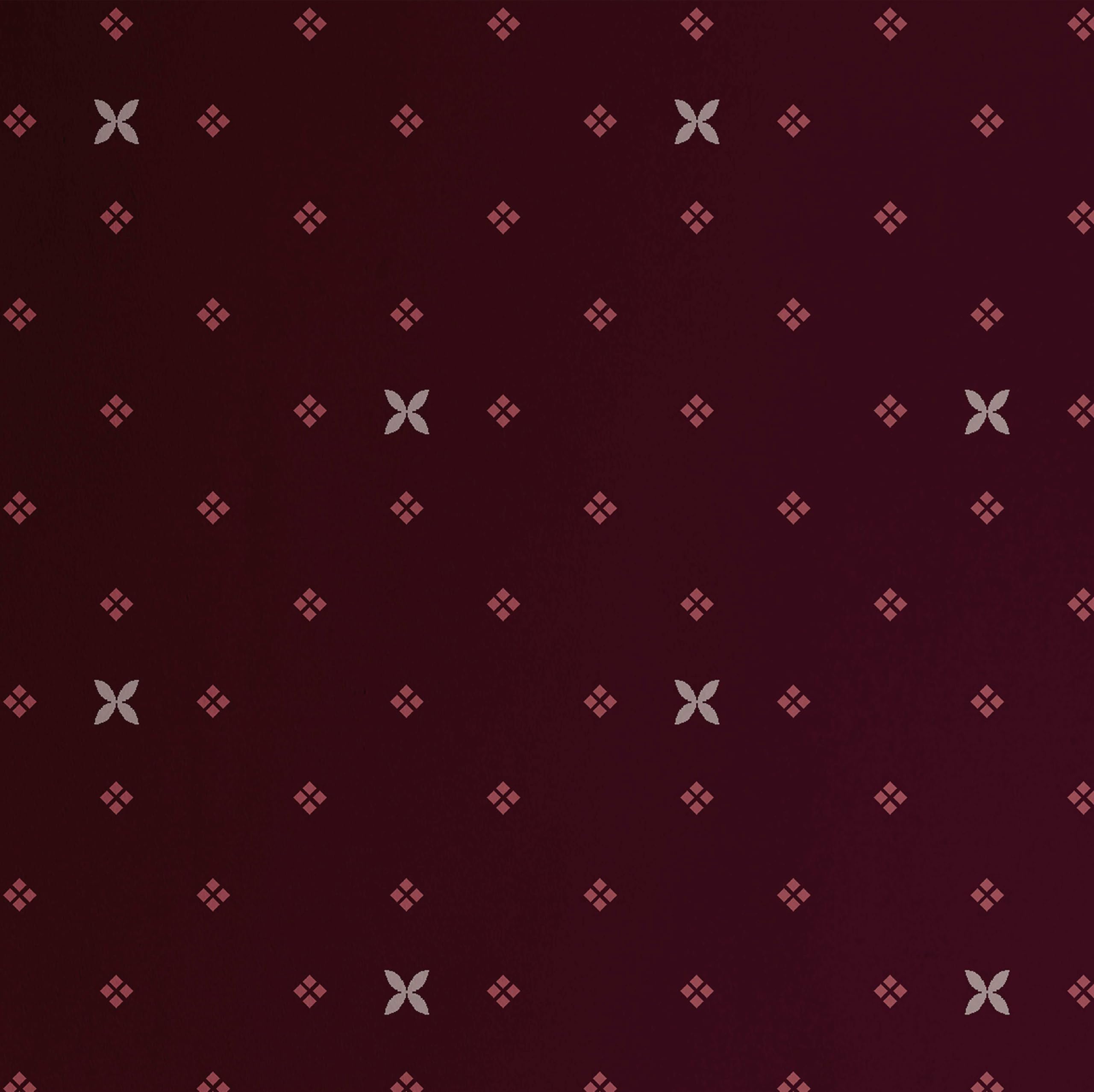 Papier peint vinyle floral bordeaux S4Sassy amovible et imperméable