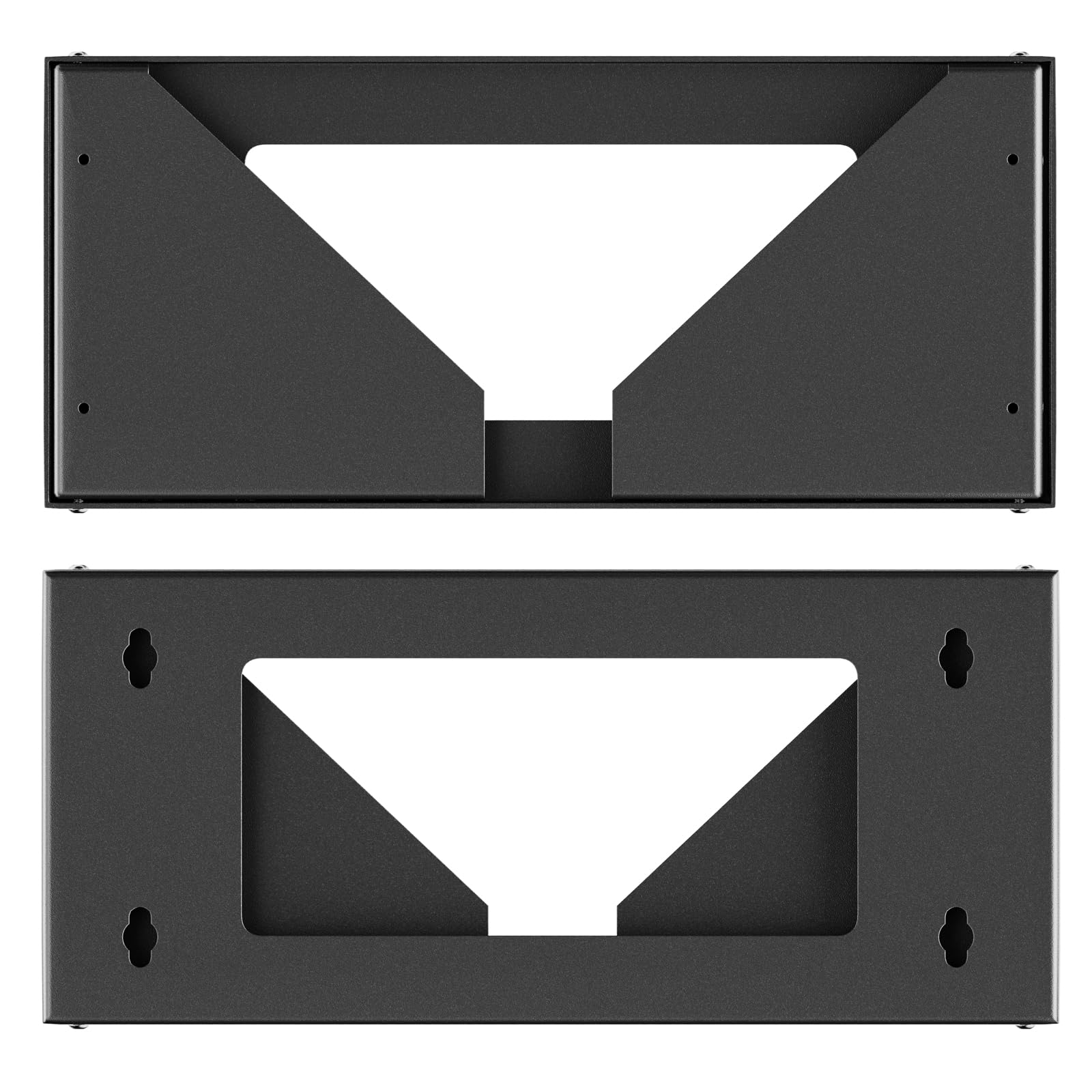 hb-digital Soporte vertical para rack de 19 pulgadas 4U – Montaje en pared y debajo de la mesa 4 U de alta resistencia Soporte para rack de red para conmutador de servidor y panel de conexiones Máxima