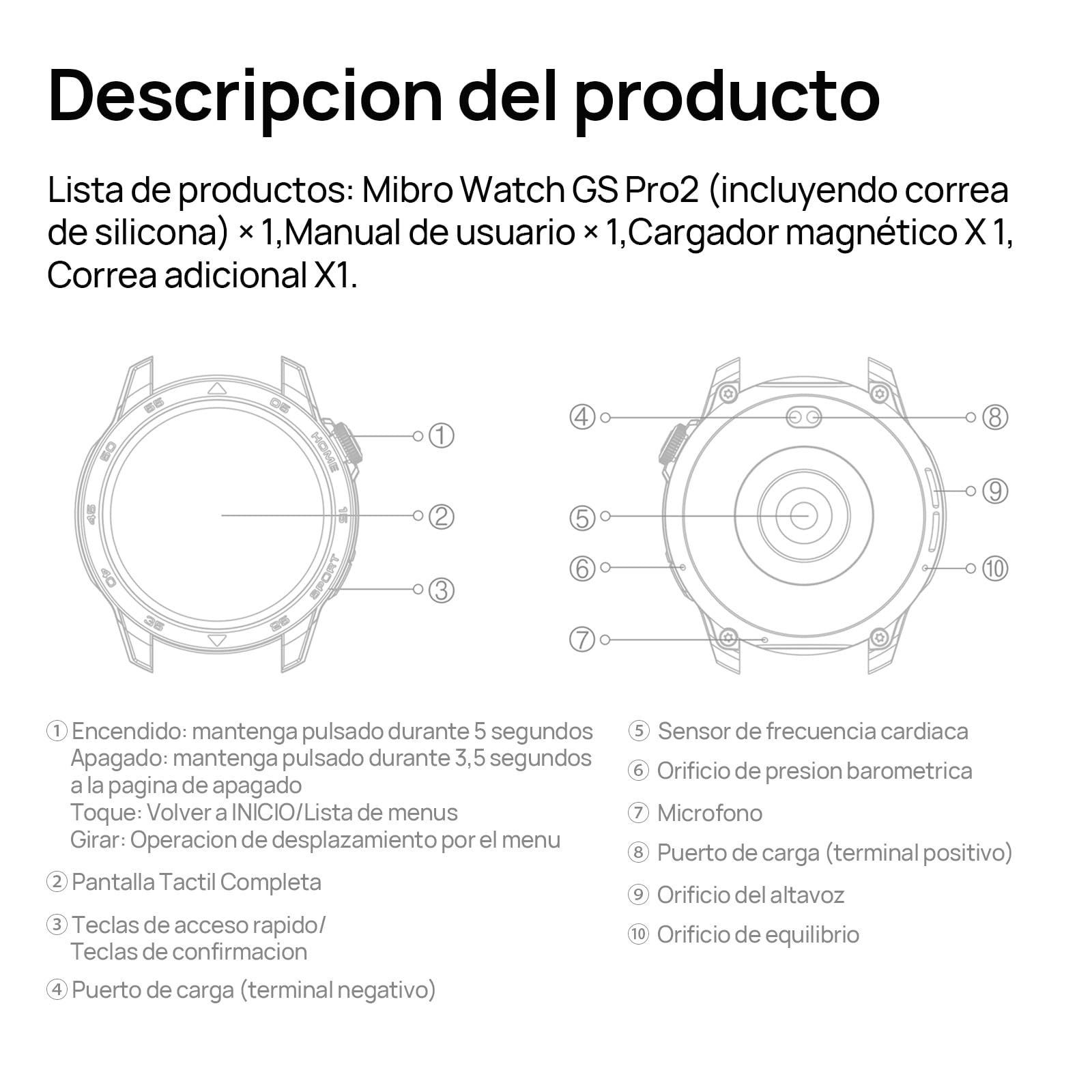 Mibro GS Pro2 Reloj Inteligente para Correr con GPS, 1,43'' Acero Inoxidable Smartwatch Hombre con Llamadas Bluetooth, Impermeable Reloj Inteligente con Altitude/Brújula para iOS Android, Gris Oscuro