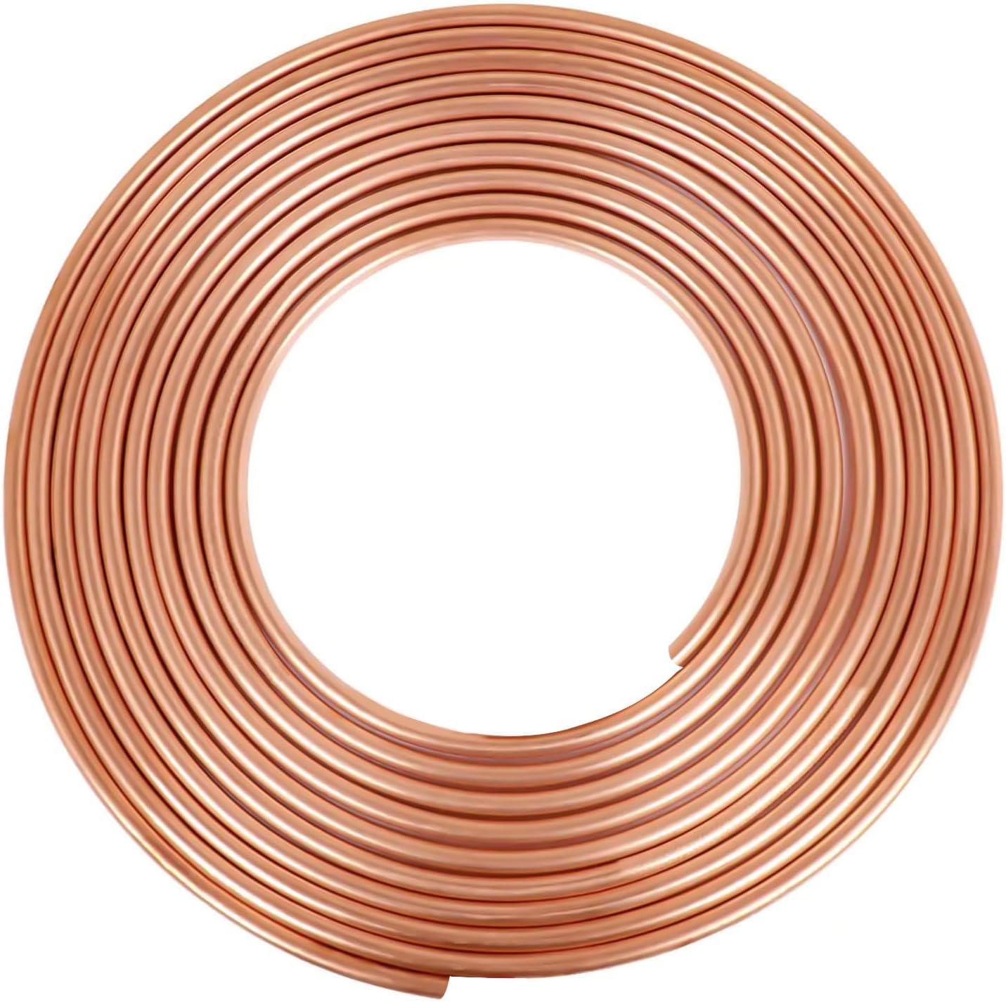 ELECTRAPICK Copper Tubing 1/2" OD x 7/16" ID x 5 Ft, T2 Pure Copper Tubes Soft Coil, Metal Round Seamless Pipe Tubing for Air Conditioning Refrigerator, Industry,DIY