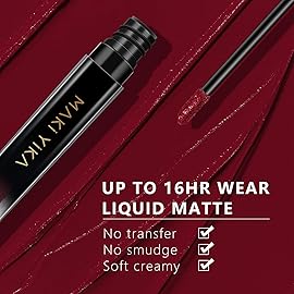 MAKI YIKA Burgundy Red Lipstick for Women Colorstay Long Lasting Lipsticks No Smudge Matte Liquid Lipstick Transferproof Cruelty-Free Lip Color, Burgundy