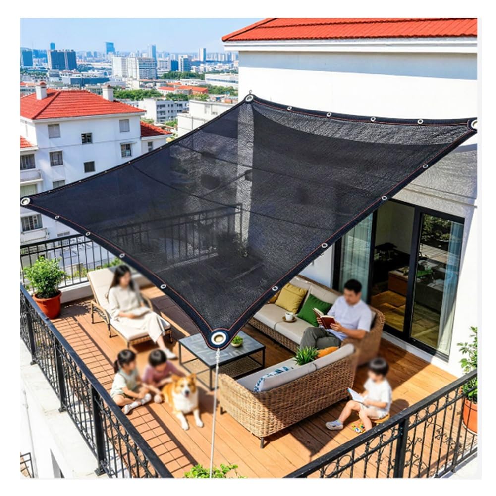 GRRICEPL 55% Shade Cloth, Black Shade Cloth Roll With Grommets, for Dog Kennel Cover, Greenhouse, Fence Privacy Screen, Chicken Coop & Pet Playpen(9x12 m/29.5x39.3ft)