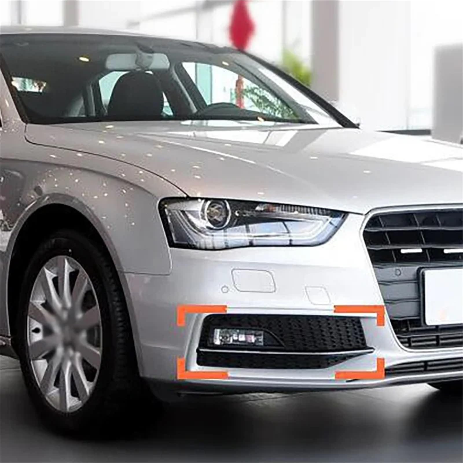 Pasuje do Audi A4 B8.5 S-Line S4 2012-2016 Osłona lampy przeciwmgielnej Plaster miodu Przednia kratka Grill Przedni zderzak Dolna kratka(Chrome)