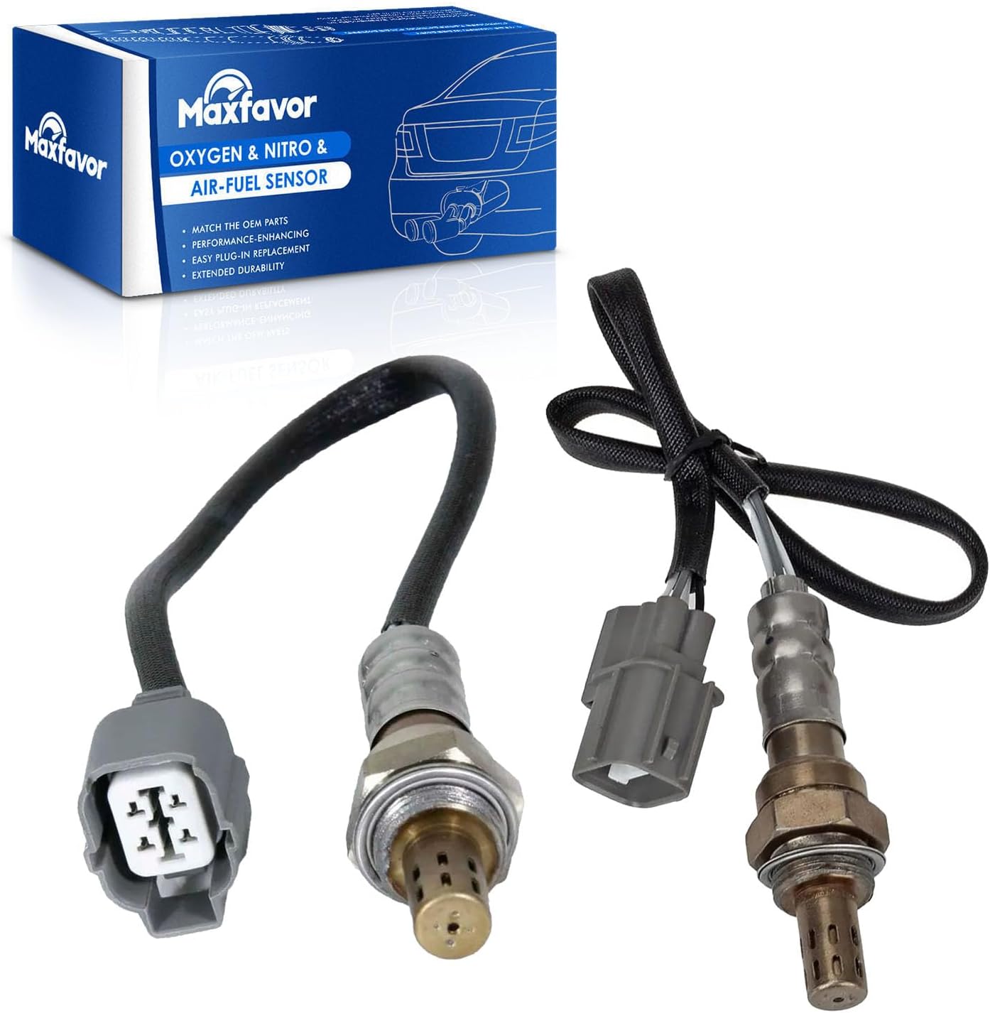 MAXFAVOR 2Pcs Upstream Downstream Oxygen Sensor O2 Sensor Replacment for 2004 2003 2002 2001 Honda Odyssey 3.5L 234-4727 234-4094 02 Sensor