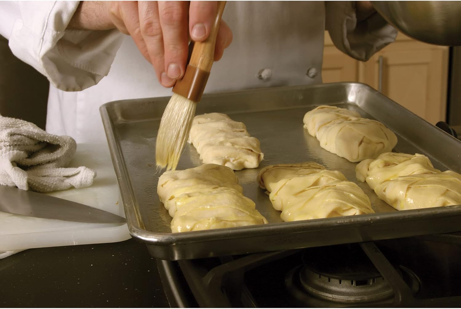 Mrs. Anderson’s Baking Solid-Ferrule Pastry Basting Brush, Natural Boar Bristles, 1.5-Inch Wide x 8.25-Inches Long, Set of 2