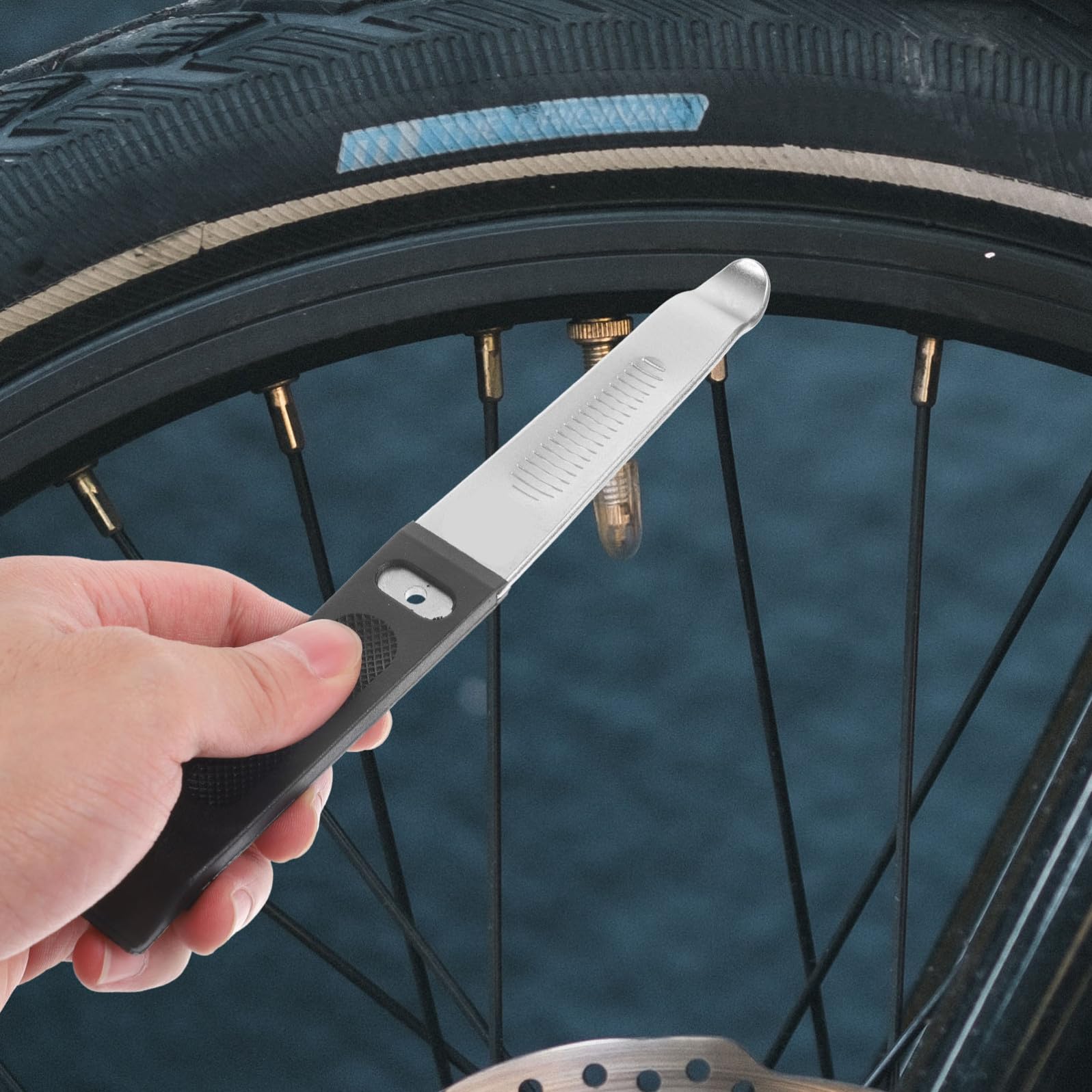 Hemobllo Outdoor Fahrrad Reifenheber Stahl Reifenwechsel und Reparaturwerkzeug für Fahrräder Leicht Tragbar Ergonomisch und Einfach zu Bedienen