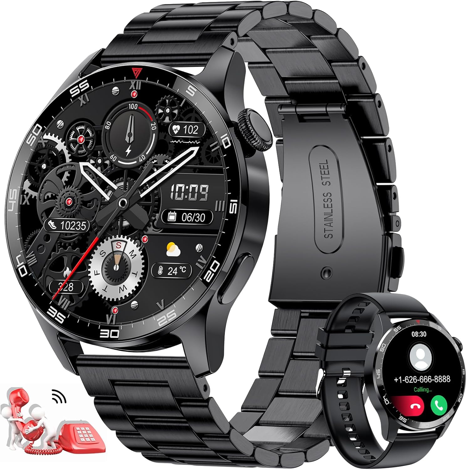 SUNKTA Smartwatch Uomo, 1,39 Orologio Smartwatch con Chiamata Bluetooth e Risposta Vivavoce, Smart Watch con Notifiche Messaggi/SpO2/90 modalità Sportive Orologio Fitness per Android iOS SUNKTA Smartwatch Uomo, 1,39 Orologio Smartwatch con Chiamata Bluetooth e Risposta Vivavoce, Smart Watch con Notifiche Messaggi/SpO2/90 modalità Sportive Orologio Fitness per Android iOS