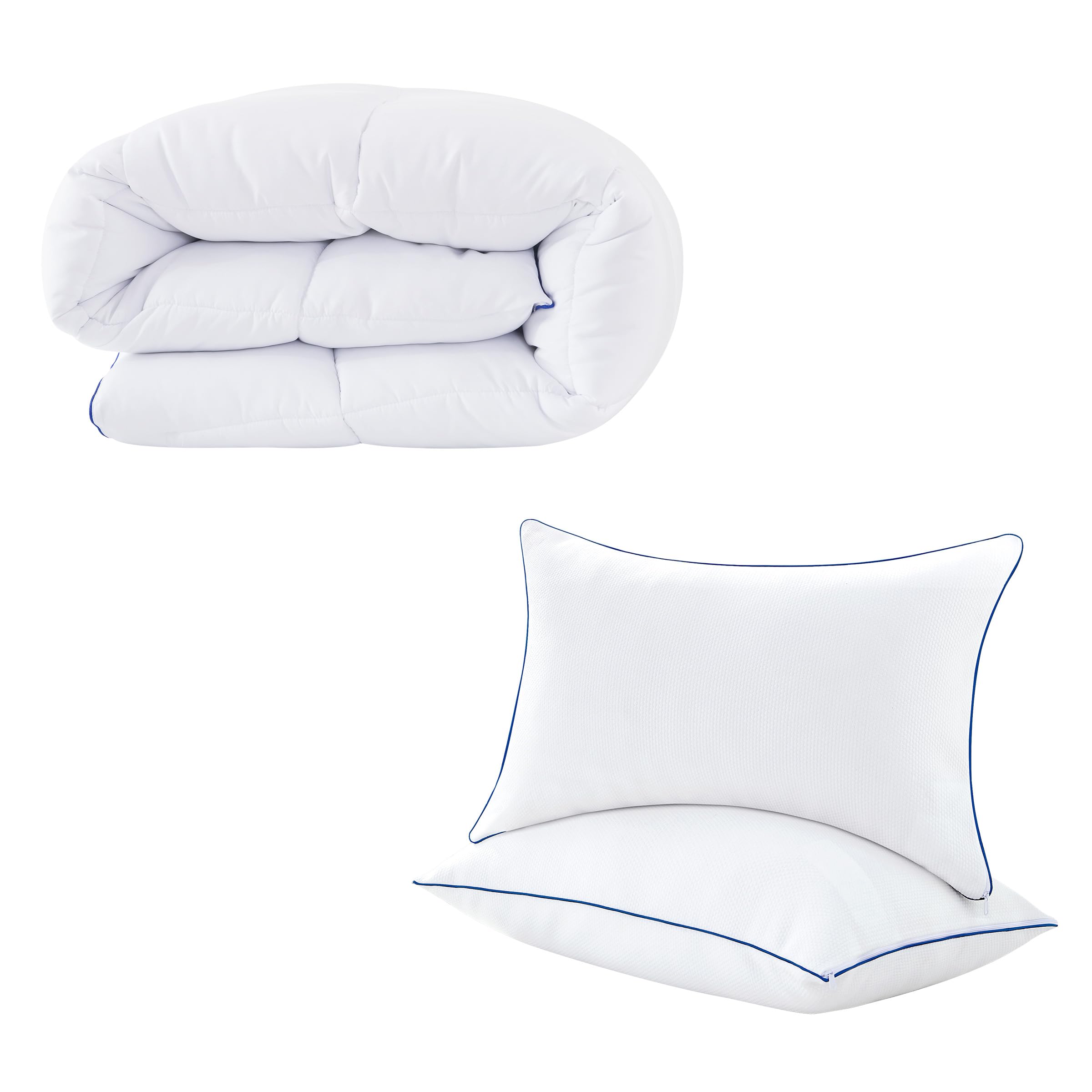 Bundle of Hokway 1000GSM Down Alternative Overfilled 821" Deep Pocket