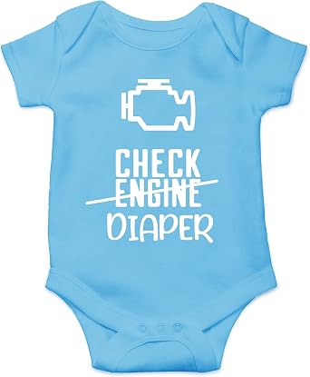 CBTwear Check Engine Funny Baby Bodysuit Infant Outfit