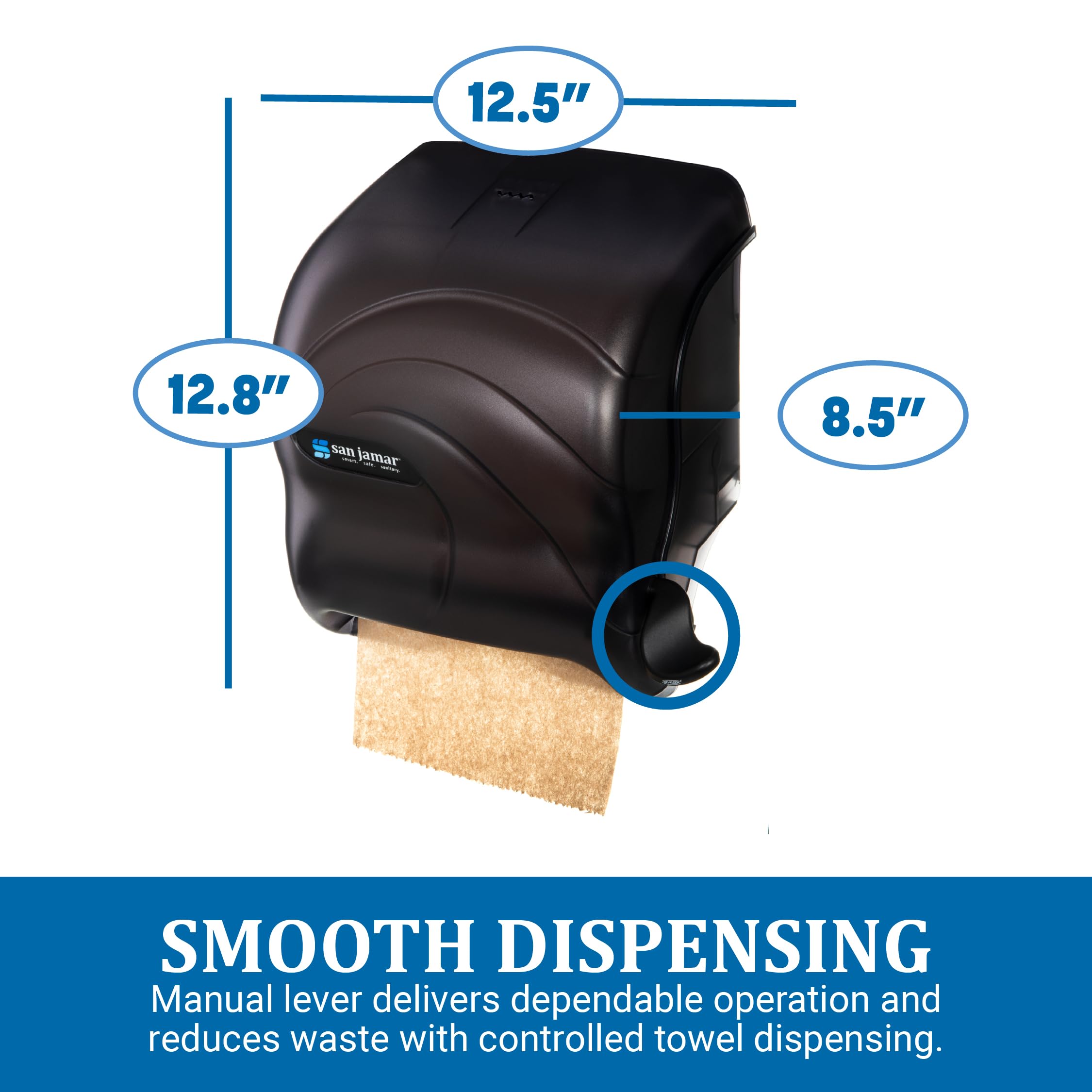 San Jamar T990TBK Element Handtuchspender, Ozeane, Schwarz, 31,7 x 21,6 x 31,7 cm