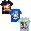 Nickelodeon Boys' Paw Patrol 3-Pack T-Shirts - Chase, Marshall, Skye Character Tees
