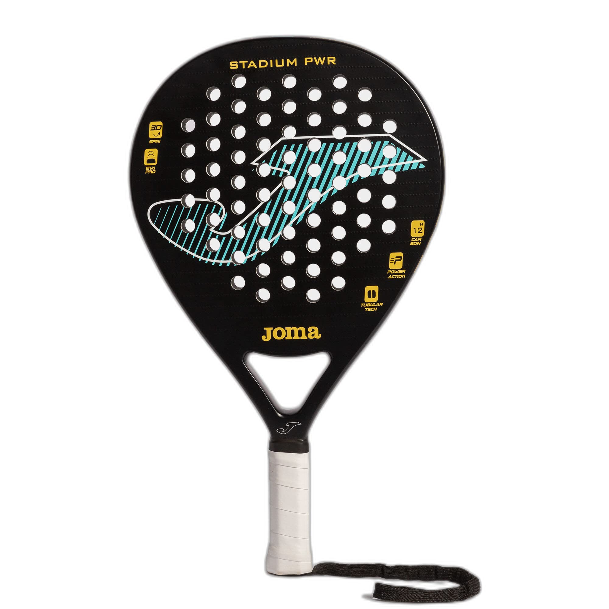 Joma Racchetta da paddle Stadium PWR, nero turchese, taglia unica