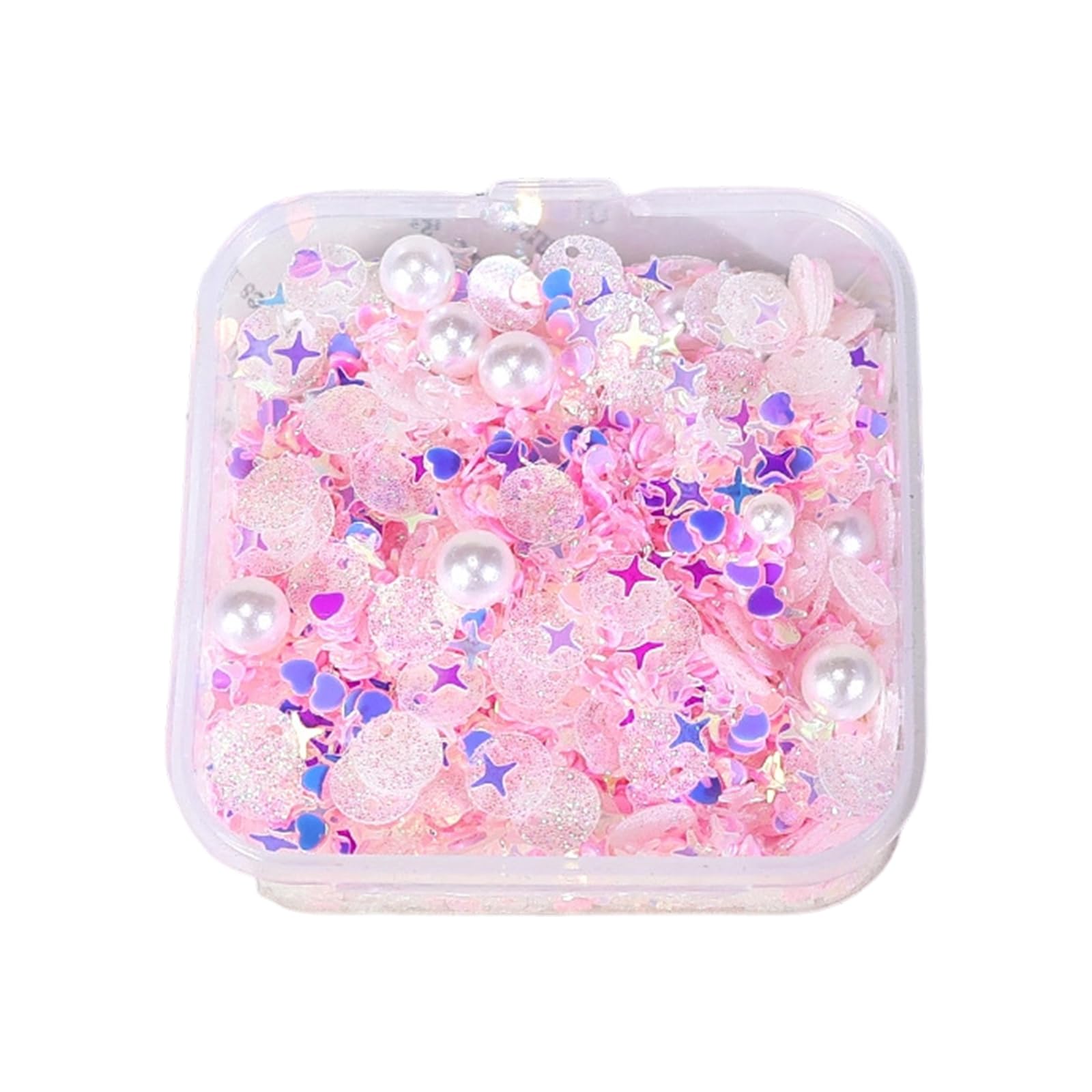 Resin Star Bottle Assortment Containing Seashells Glass Gemstones Crafting Embellishments Decoration Star Jar Decorations
