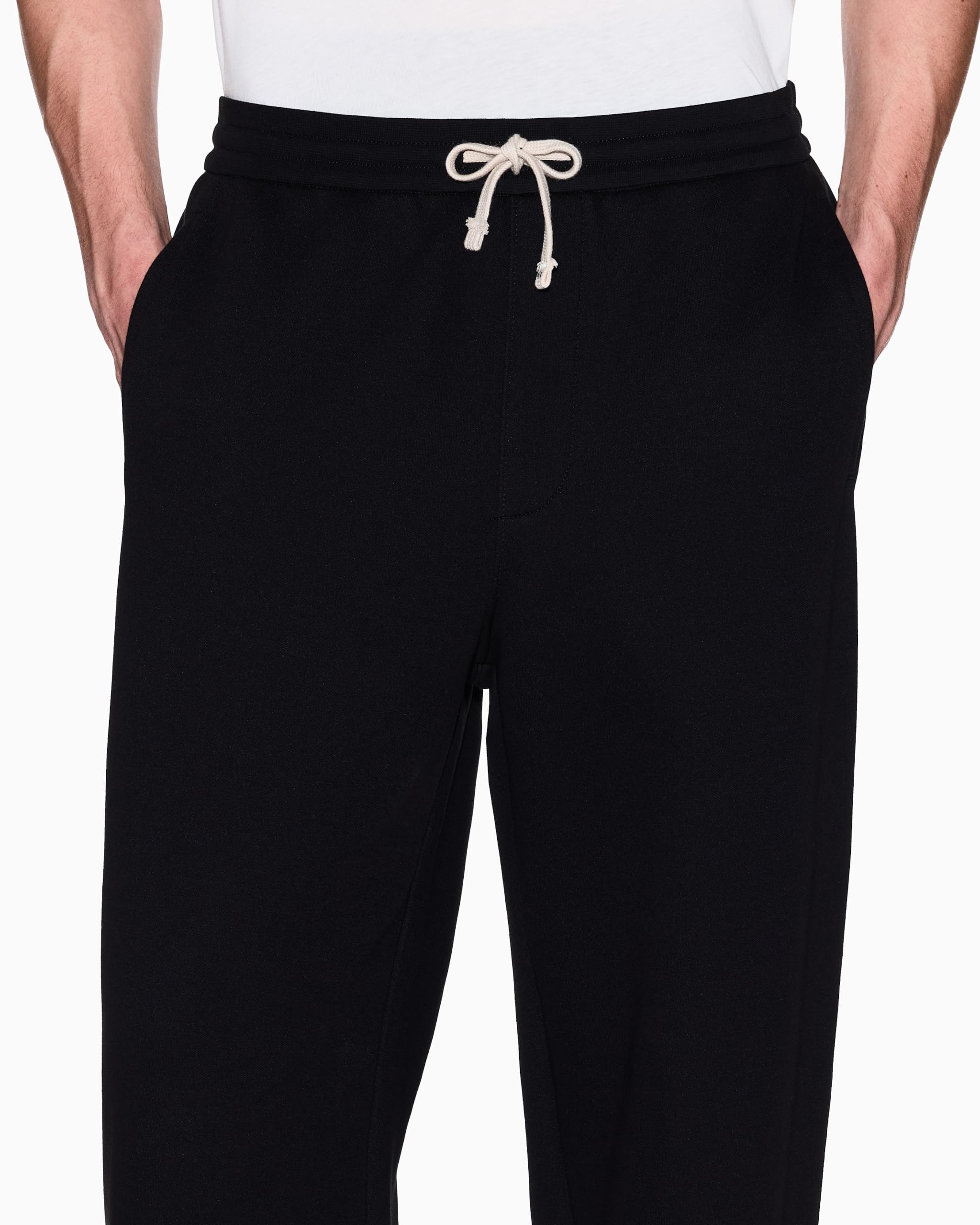 Armani Exchange Męskie spodnie dresowe Cross Gender, Cuffed Leg Back Logo Patch