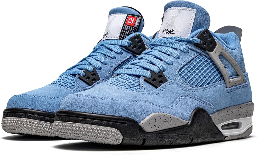 air jordan 4 retro university blue black tech grey