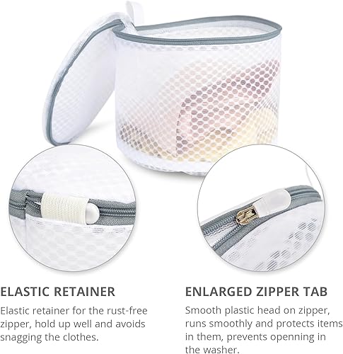 Miniatura 2 de Geiteoa Paquete de 4 bolsas medianas de malla para ropa delicada, 12 x 16 pulgadas, bolsas de malla de panal con cremallera para calcetines, ropa