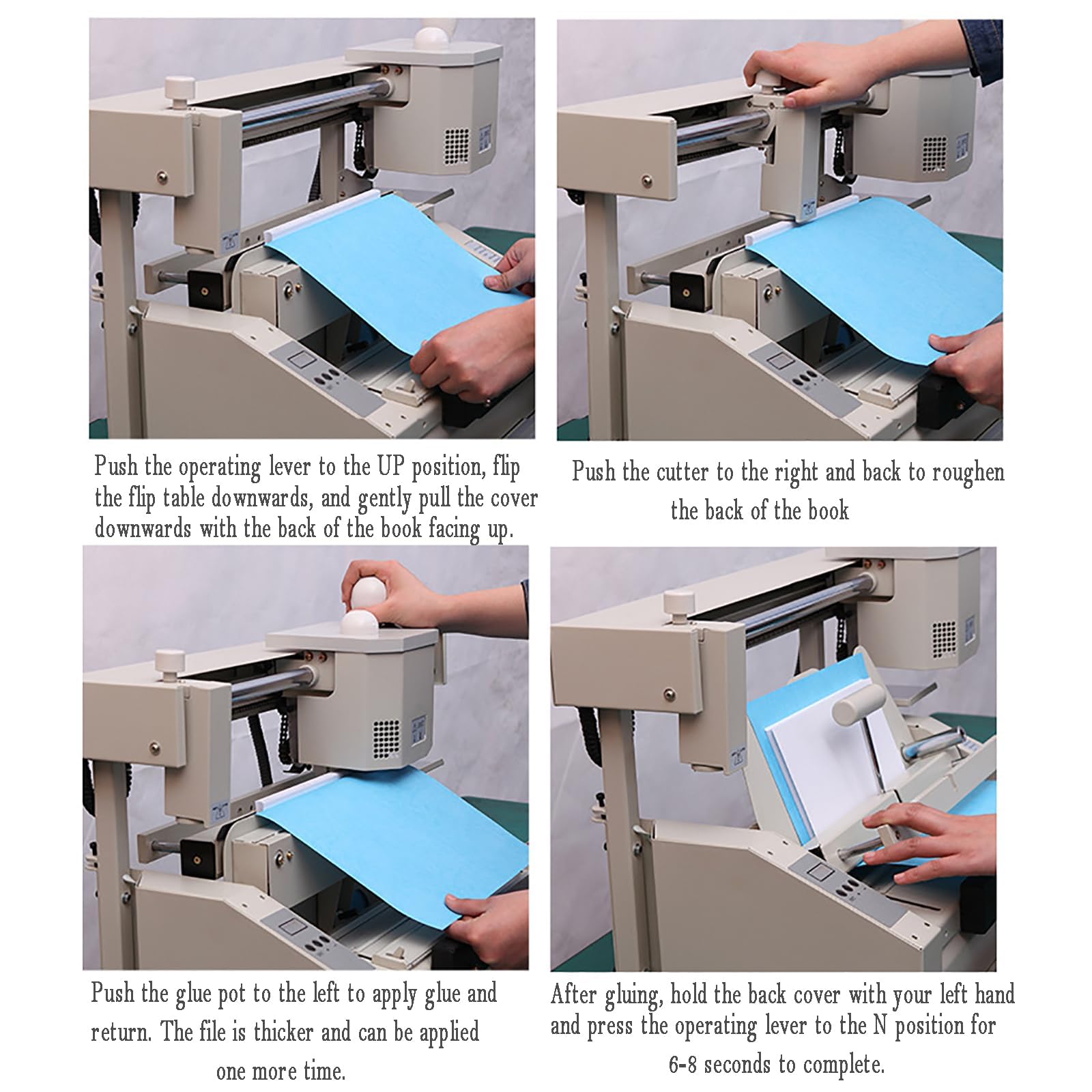 Rilegatrice termica con controllo della temperatura digitale con fresatura della colonna vertebrale Rougher, per rilegatura professionale di libri, album, quaderni