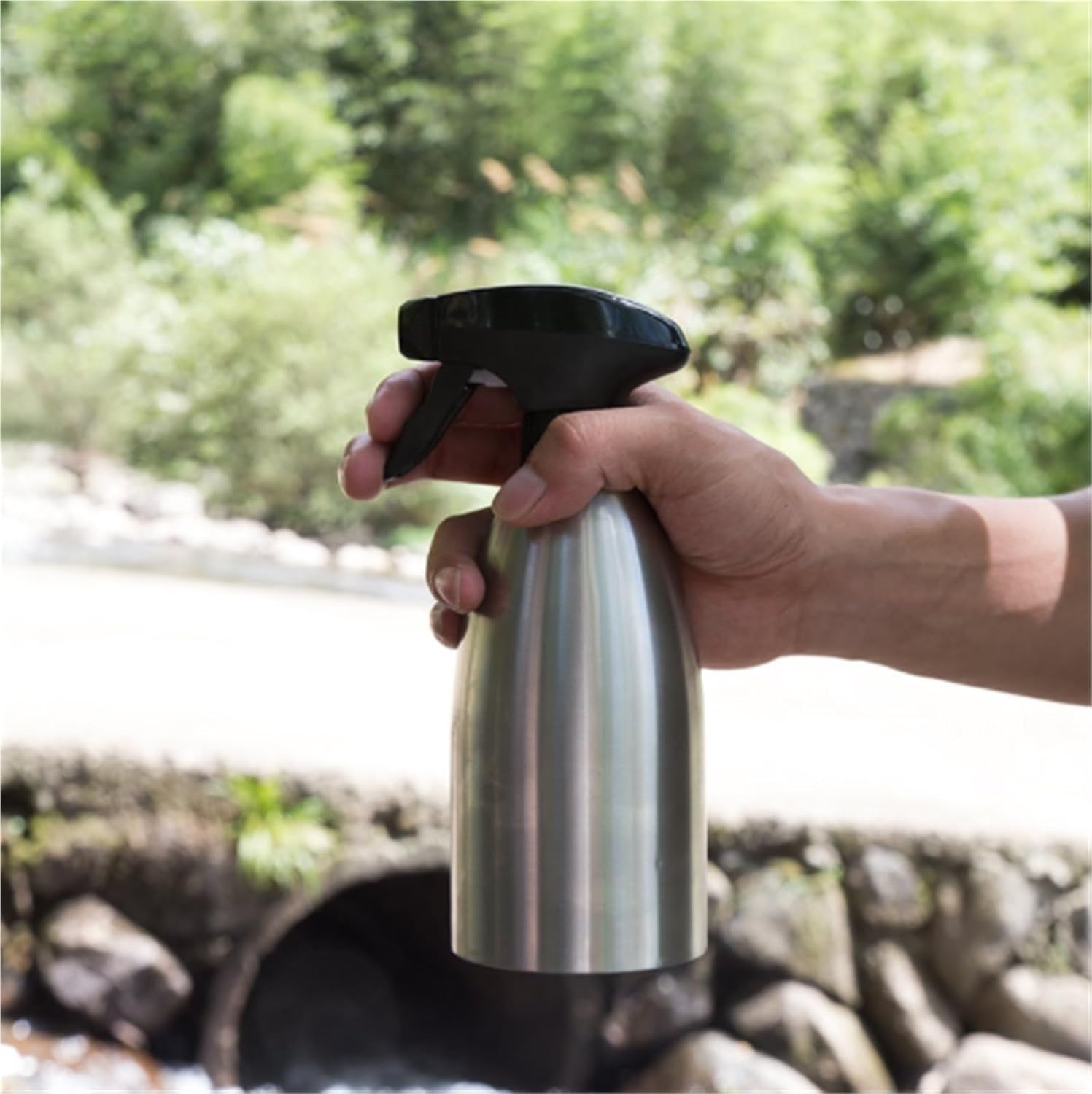 Olive Oil Dispenser 2 Pcs Stainless Steel Olive Oil Spray Bottle For Cooking Frying Grilling Kitchen Cooking