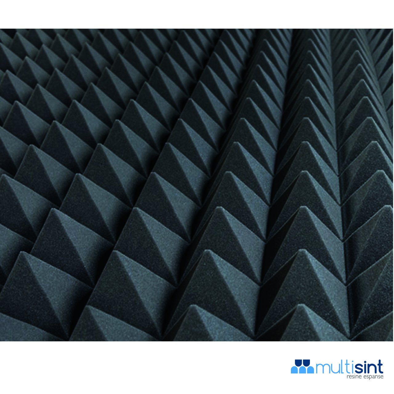 Pannelli Fonoassorbenti Piramidali Ignifughi Certificati Classe 1IM – 50 x 50 x 5,5 (2+3,5)cm Densità 30 + Colla MultiSpray (Confezione 12 Pannelli + 1 Bomboletta) – Multisint Produzione 100% Italiana
