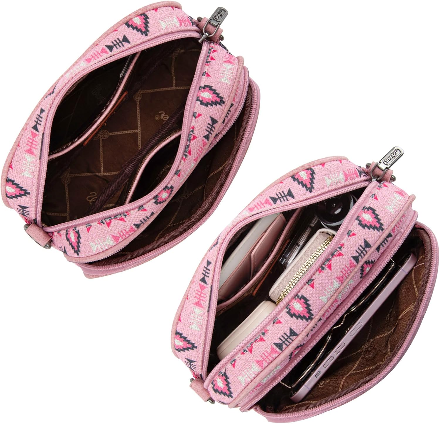 Wrangler Aztec Crossbody Bags for Women Crossbody Purse Shoulder Handbag Crossover Bag with Two Replaceable Strap - Image 4
