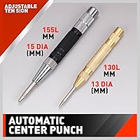 Vista 2 de HORUSDY 2-Pack Super Strong 6" Automatic Centre Hole Punch, Adjustable Impact, Center Punch