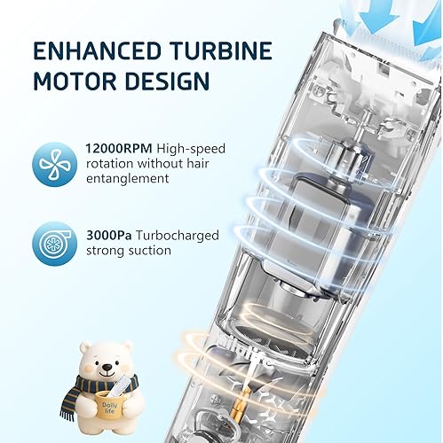 Miniatura 6 de DAILYLIFE Cortapelos para bebés, cortapelos silenciosos para niños con autismo, kit de corte sensorial de pelo de bebé, recortador de pelo