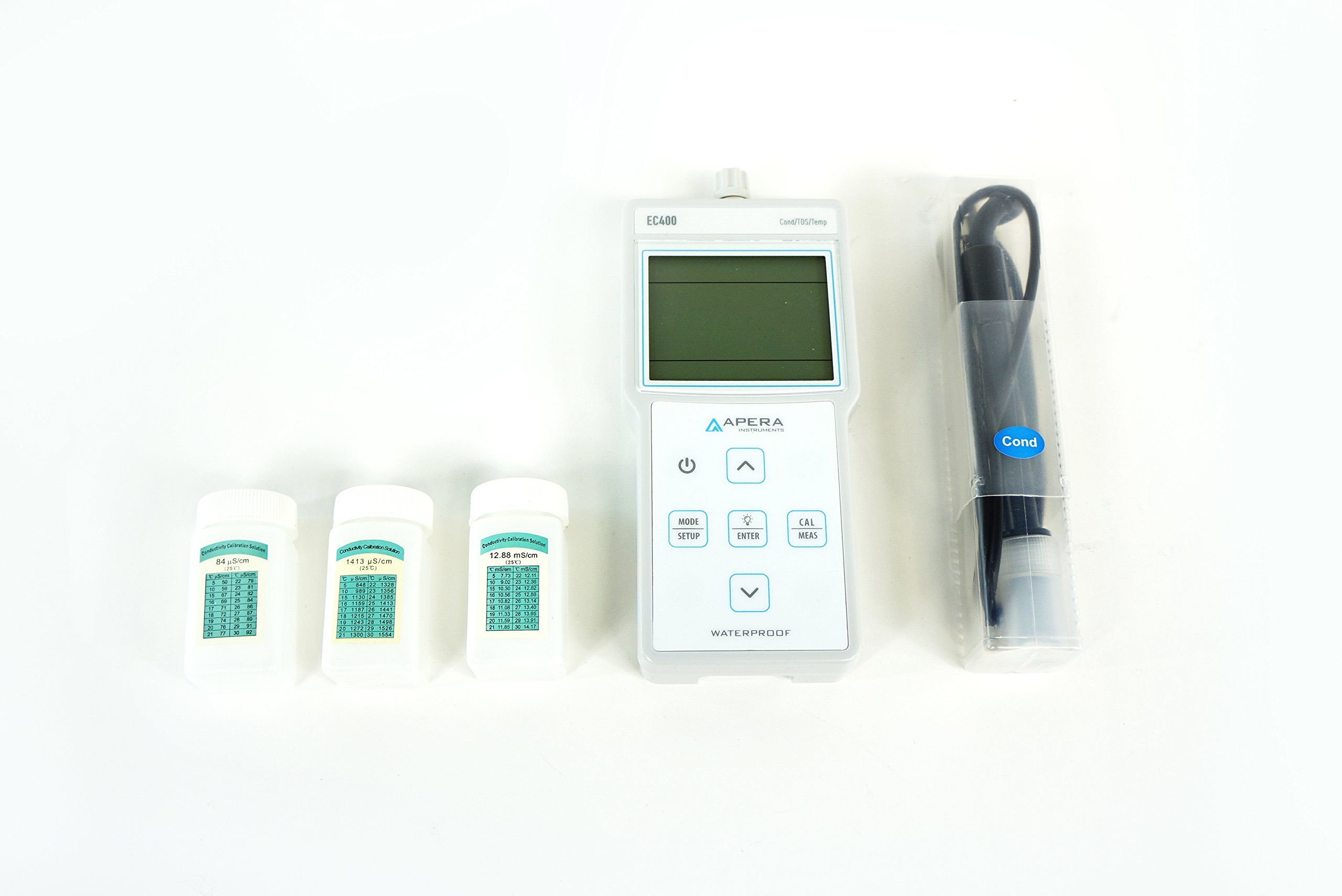 Apera Instruments AI412 EC400 - Kit de medidor portátil EC (conductividad) y TDS (rango de medición de 0 a 200,0 MS/cm