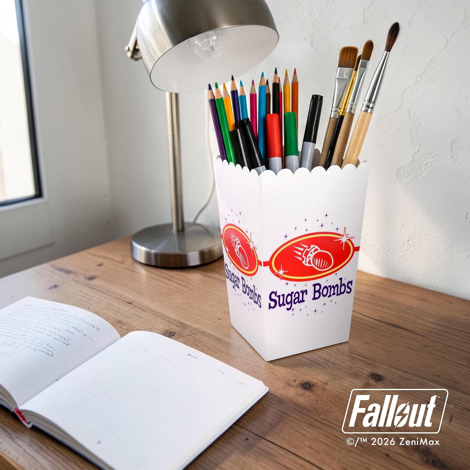 Toynk Fallout Sugar Bombs 8.5-Inch Popcorn Bucket Container | Holds 3 Liters