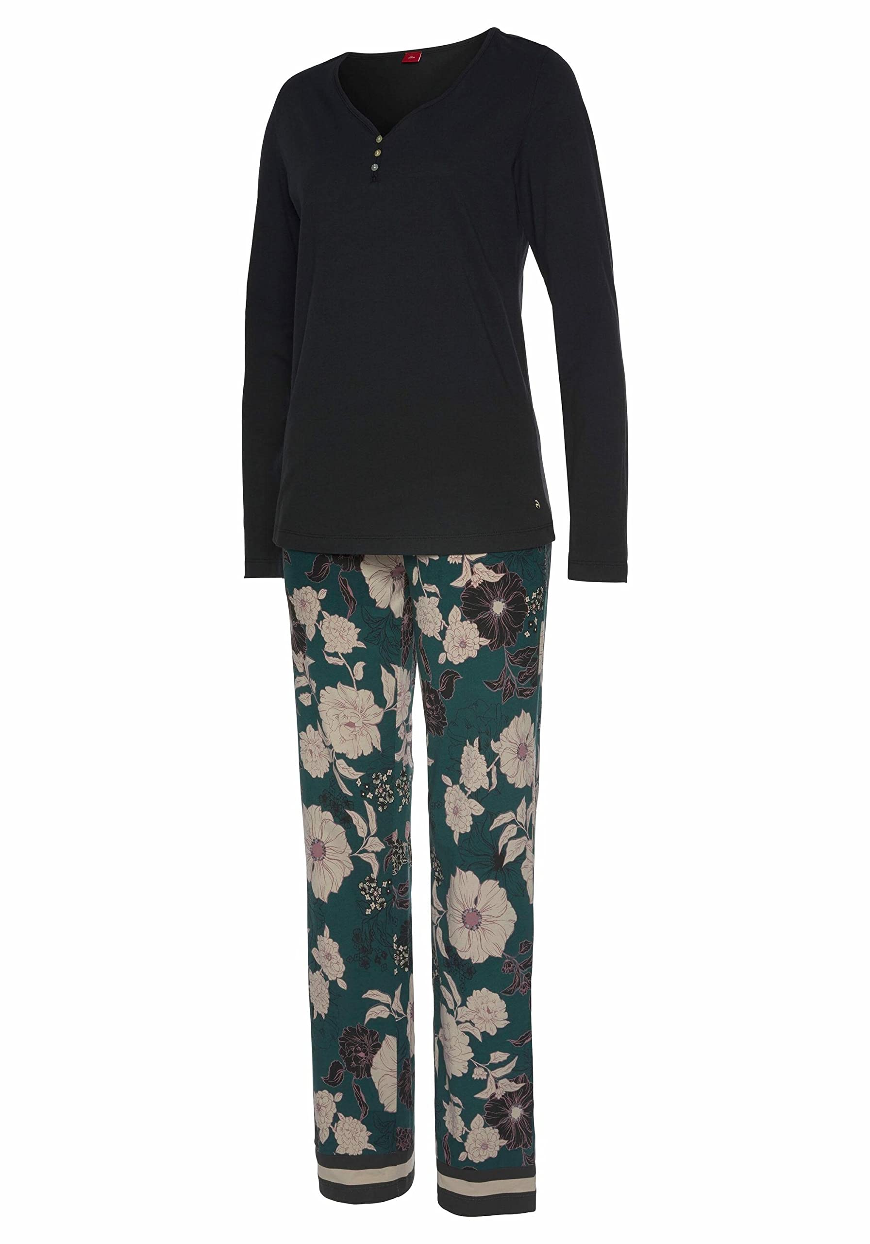 s.Oliver Damen Pyjama Zweiteiliger Schlafanzug (1er Pack)