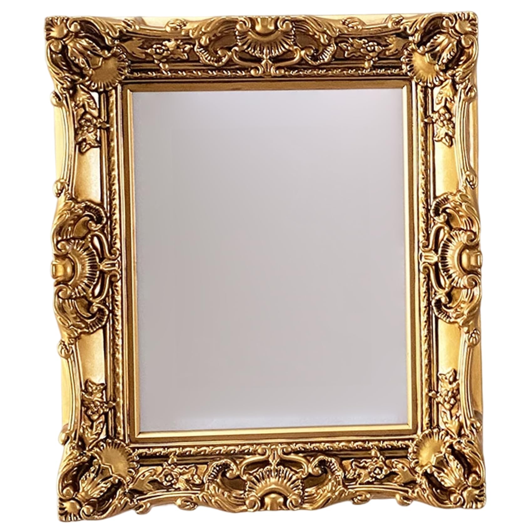 Cadre photo doré vintage en résine ornée pour une décoration élégante