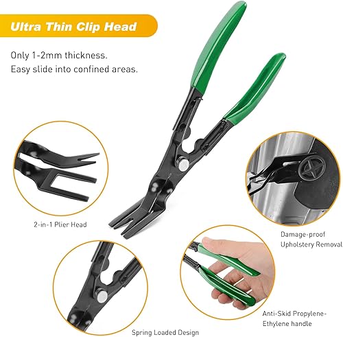 Miniatura 5 de GOOACC - Juego de 19 herramientas para desmontar e instalar molduras, tapizado plástico automotriz, panel de puerta, audio con bolsa de