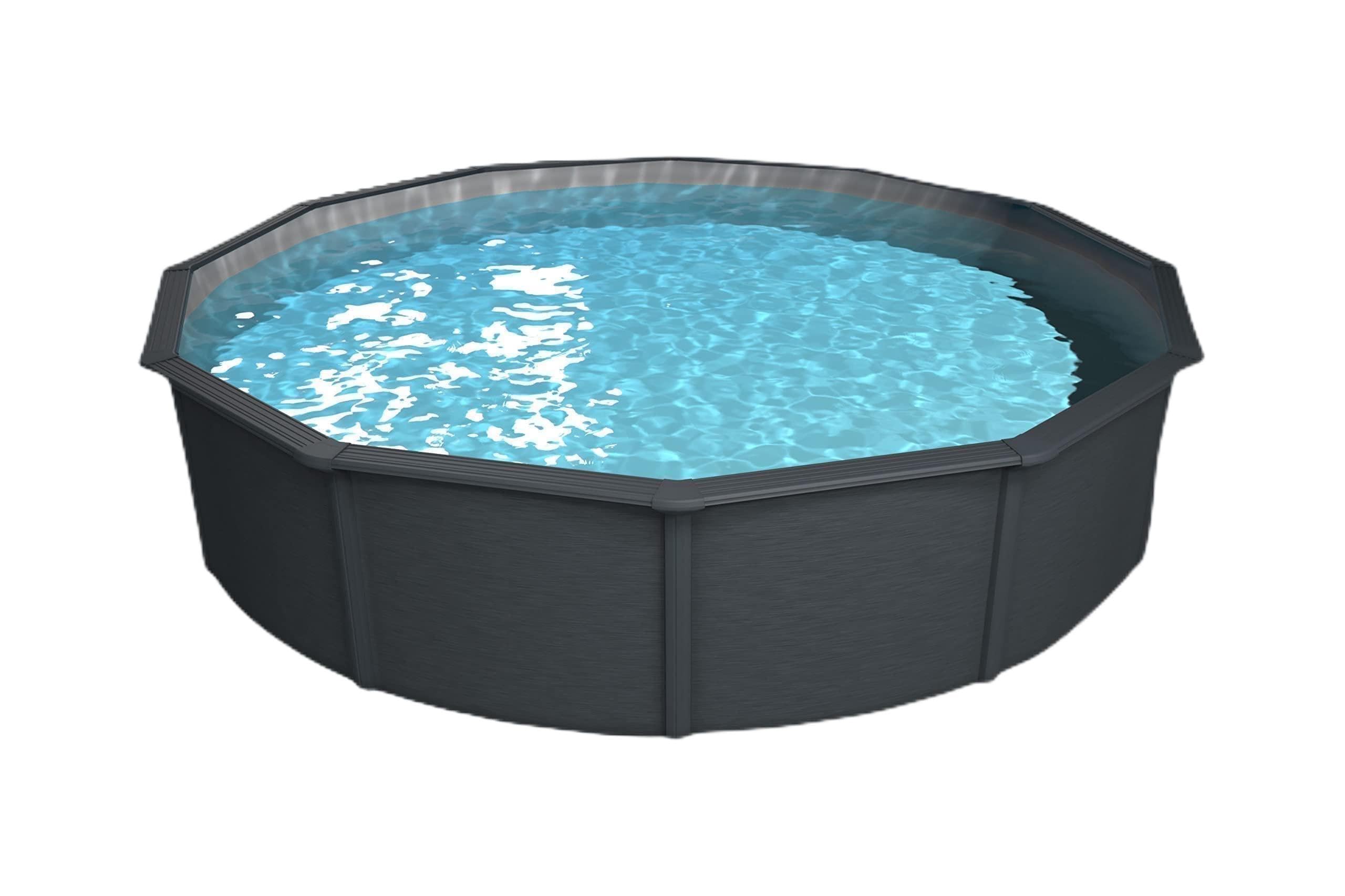 Steinbach Stahlwand Swimming Pool Nuovo de Luxe inkl. Pool Starterset Chlor