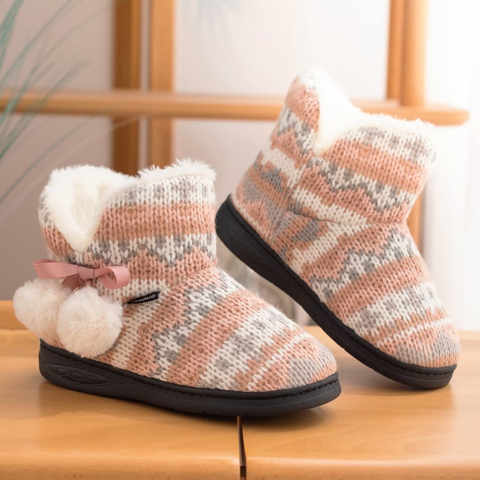Zapatillas de Estar por Casa para Niños Niñas Invierno Caliente Peluche Pantuflas de Casa