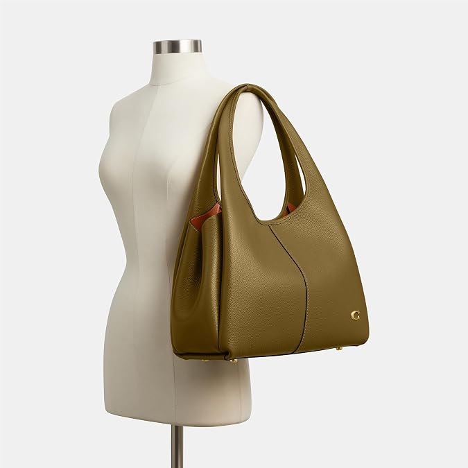 COACH womens Polished Pebble Leather Lana Shoulder Bag