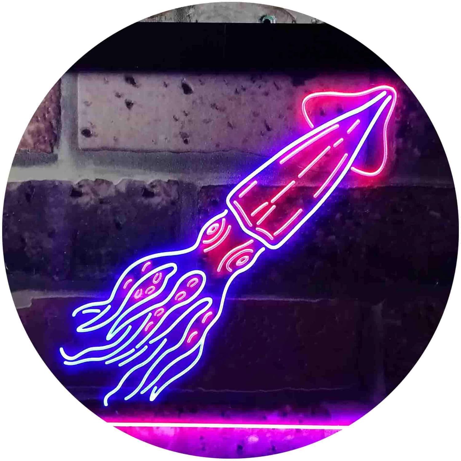 ADVPRO Squid Ocean Display Room Dual Color LED Neon Sign Blue & Red 12 x 8 Inches st6s32-i3735-br