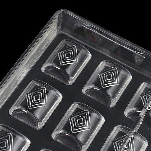 Miniatura 3 de 24 agujeros de policarbonato molde de chocolate 3D moldes para hacer chocolate DIY PC Jelly Candy moldes de podding Chocolate Bar Maker Bandeja