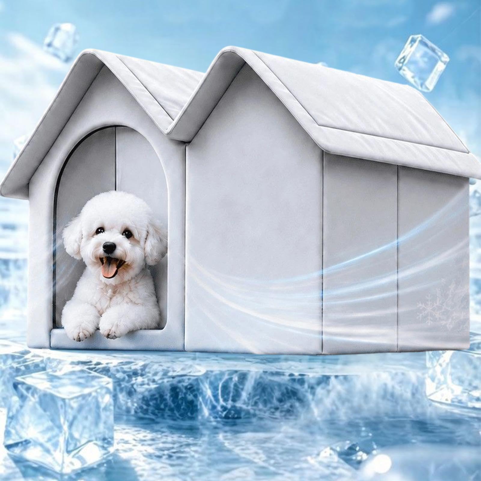 Niche pour Chien AC Enclos Isolé en Tissu Oxford