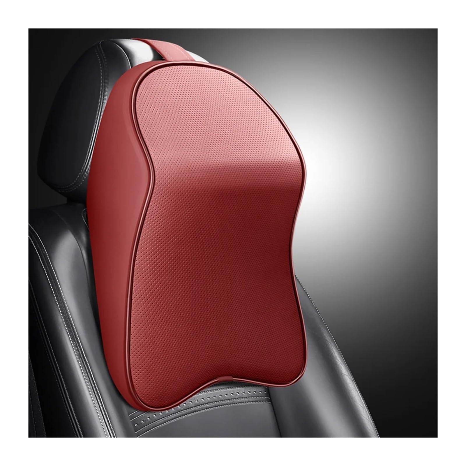 ATUMY Car Seat Pillow Headrest Memory Foam Rest Pillow Headrest Car Neck Pillow Support Neck Support Car Headrest(Red)