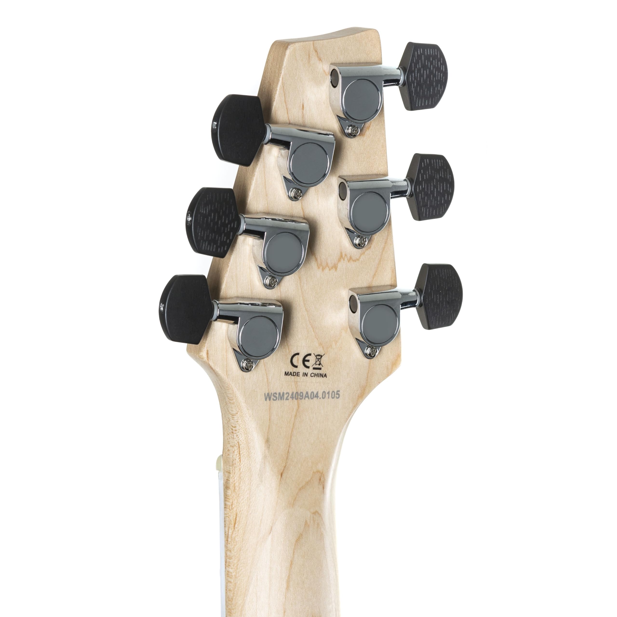 J & D Duke-20 Natural E-Gitarre, Duke Series, Ovangkol Korpus, Ahorn Hals, Wilkinson Humbucker, Wilkinson WVP Knife Edge Vibrato, Satin Finish, Geeignet für Einsteiger