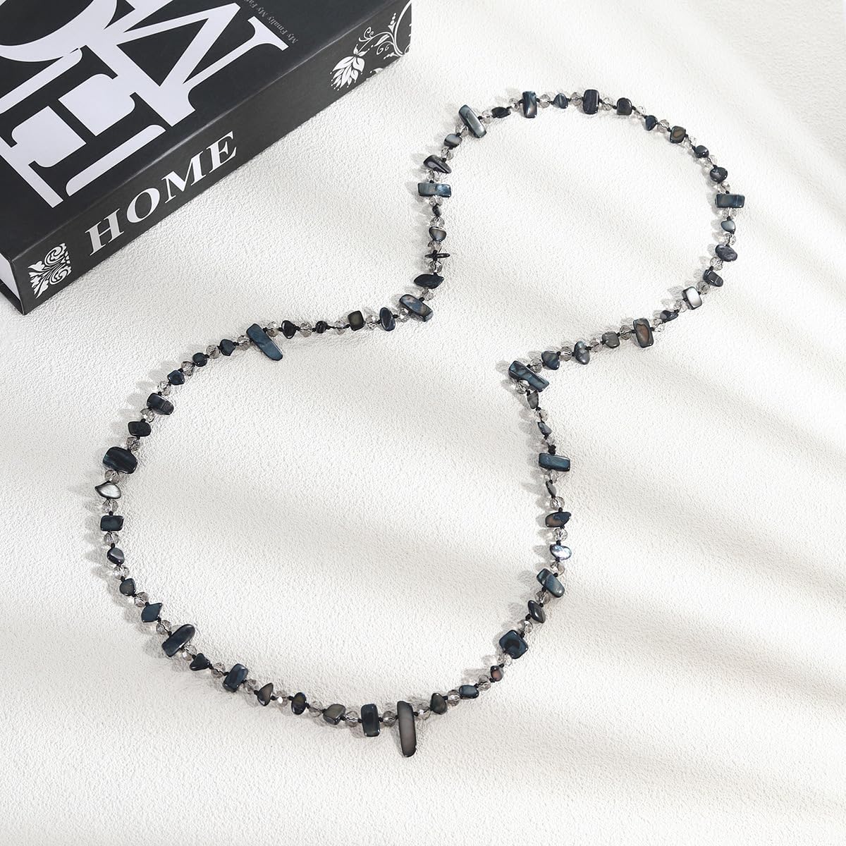 Boho Irregular Beaded Long Necklace for Women Handmade Multi-Wear Sweater Chain Vintage Layered Statement Jewelry for Daily & Vacation Wear