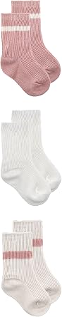 Snugabye Organic 3-Pack Baby Crew Socks | Multiple Colours