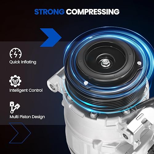 Miniatura 5 de 198355 Compresor de aire acondicionado con embrague compatible con Ford Edge 2012-2015, compatible con Ford Explorer 2012, L4 2.0L GAS