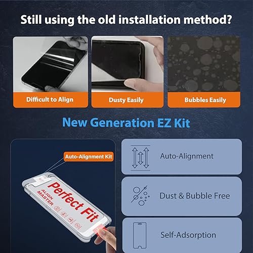 Miniatura 2 de bersem Paquete de 2 protectores de pantalla de vidrio templado compatibles con Samsung Galaxy S24 Plus 5G, kit de alineación automática, sin